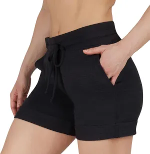 90 Degree by Reflex Soft Comfy Activewear Lounge Shorts with Pockets and Drawstring for Women