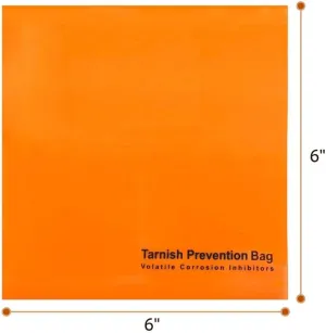A-ONE VCI Bags for Metal, Rust Corrosion Prevention Flat Bag, Tarnish Prevention Bag, 20 pack 6'' X 6''