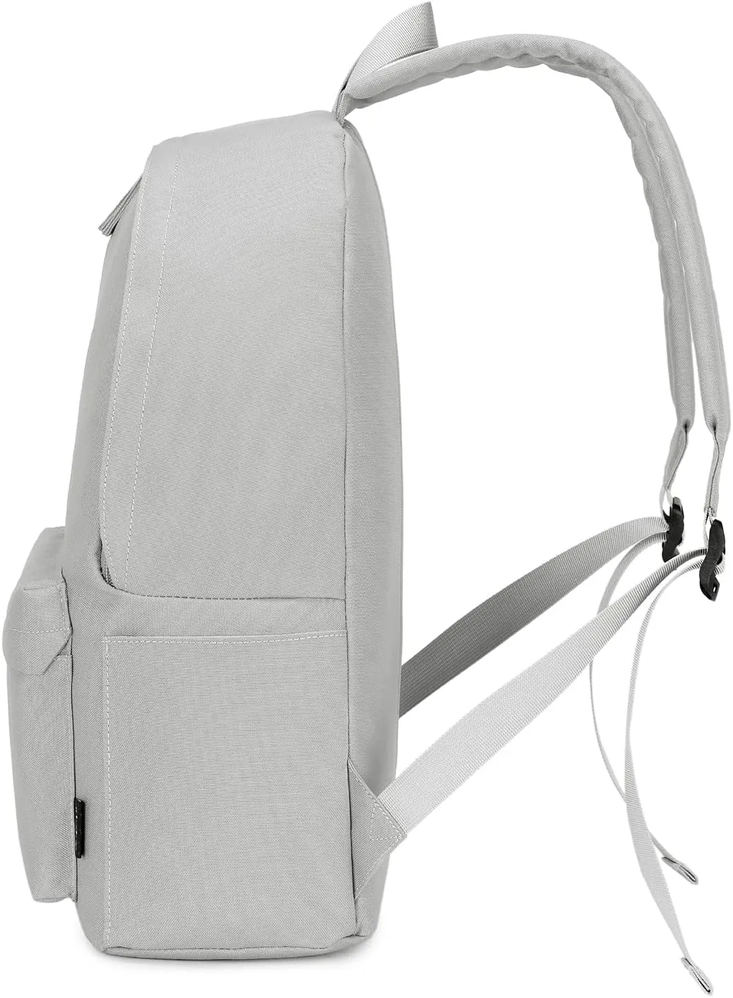 abshoo Lightweight Casual Unisex Backpack for School Solid Color Boobags (Light Grey)