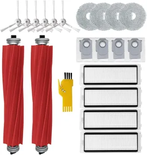 Accessories for roborock Q Revo Robot Vacuum Cleaner Replacement Parts 20 Packs 2 Main Brushes, 4 Filters, 6 Side Brushes, 4 Mop Pads, 4 Dust Bags