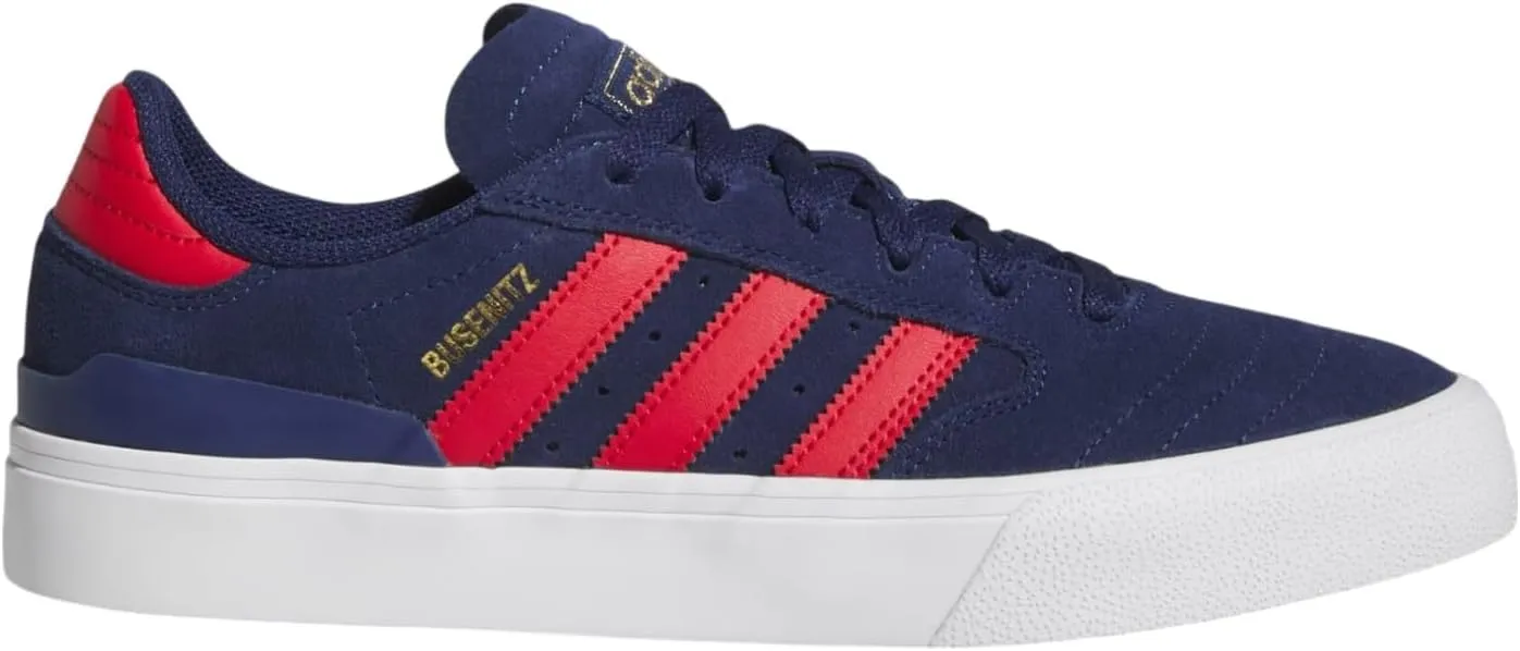 adidas Men's Busenitz Vulc II Skate Shoes - Dark Blue/BetterScarlett/Gold Metallic, Size: 9.0