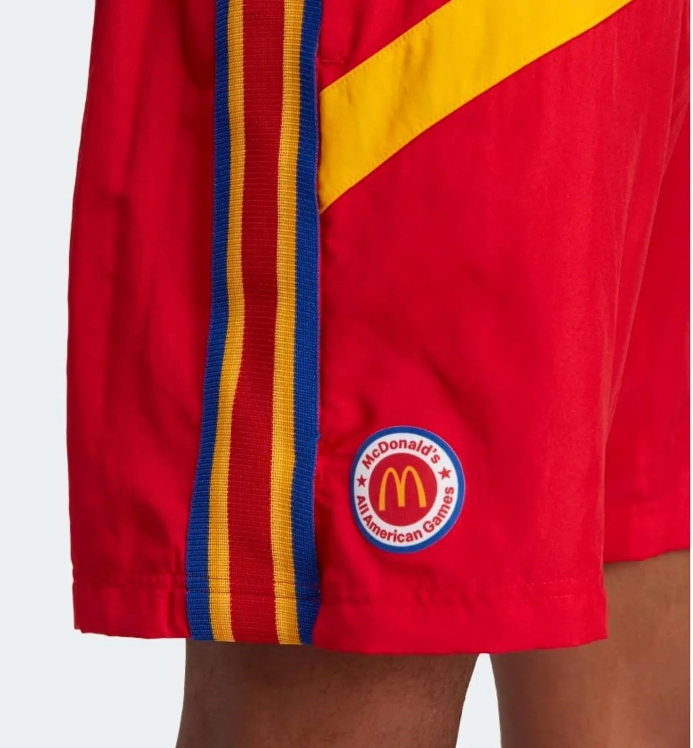 adidas Men's Eric Emanuel McDonald's Basketball Shorts, Red