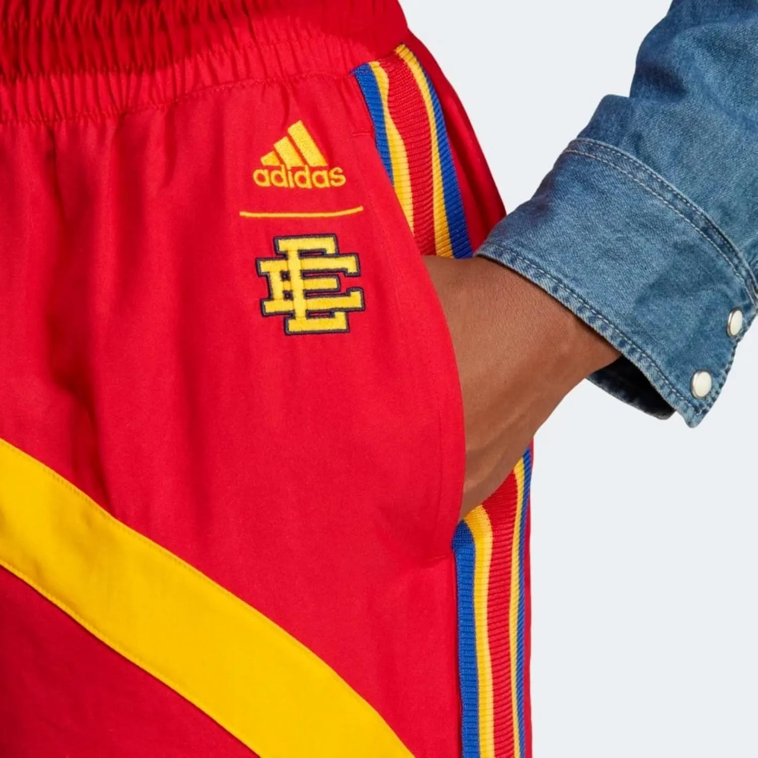 adidas Men's Eric Emanuel McDonald's Basketball Shorts, Red