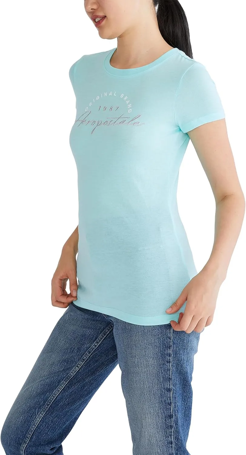 AEROPOSTALE Women's Script Short Sleeve Graphic Tee