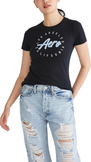 AEROPOSTALE Women's Script Short Sleeve Graphic Tee