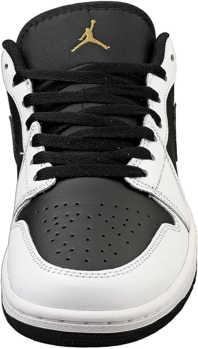 Air Jordan 1 Low Men's Shoes (553558-172, White/Metallic Gold-Black)