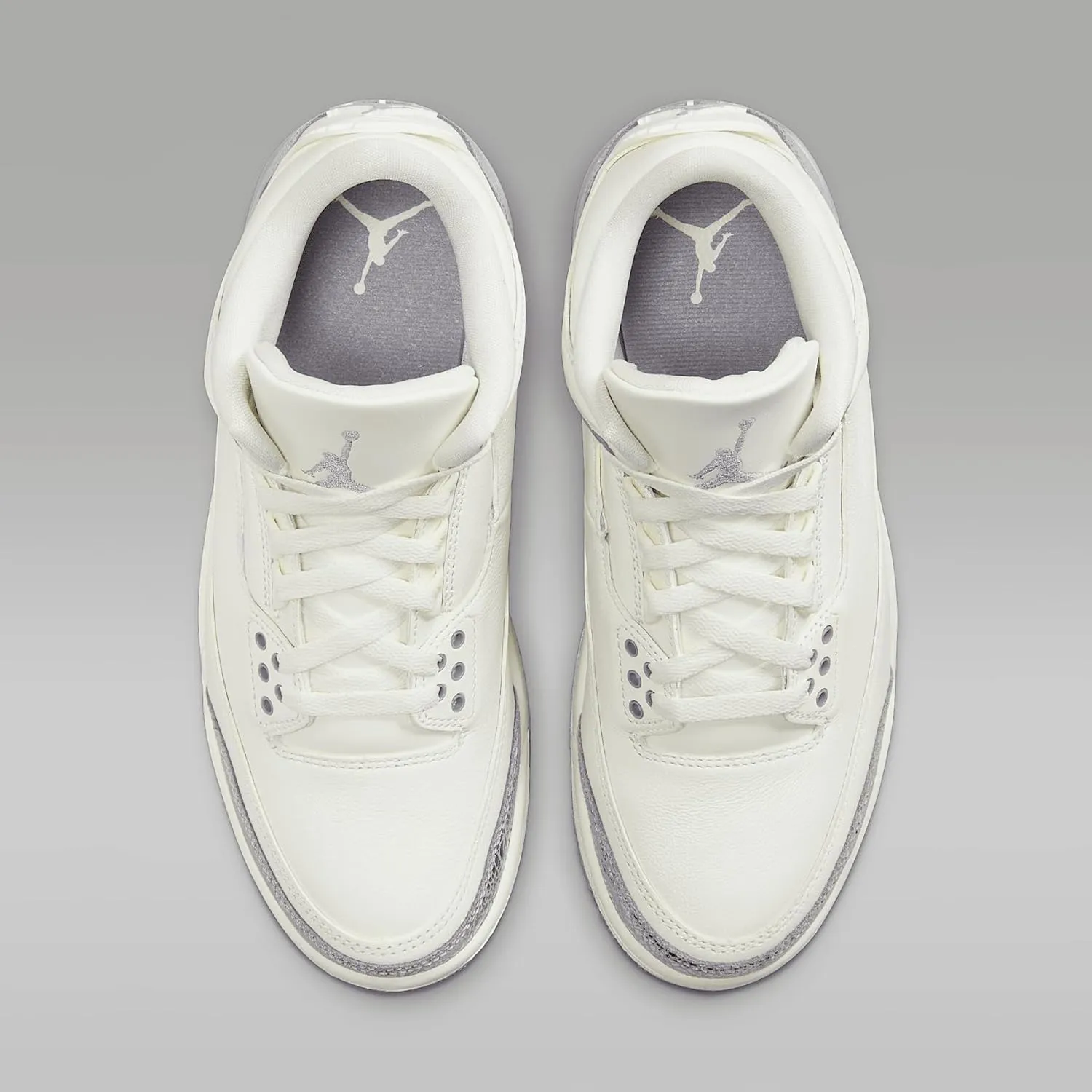 Air Jordan 3 Retro Women's Shoes (CK9246-100, Sail/Metallic Silver/Cement Grey)