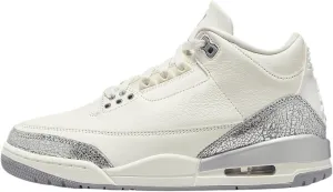 Air Jordan 3 Retro Women's Shoes (CK9246-100, Sail/Metallic Silver/Cement Grey)