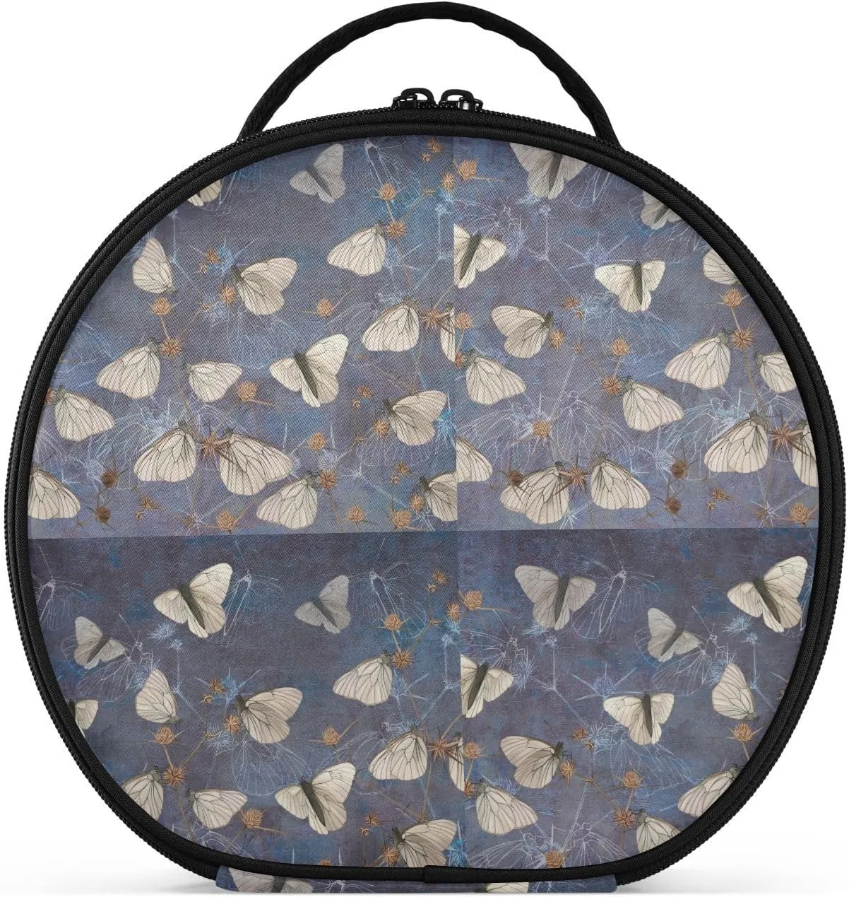 ALAZA Butterflies on Thorns Travel Make Up Organizer Cosmetic Brush Bags Case
