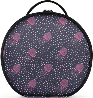 ALAZA Dark Sea Jellyfish Marine Travel Make Up Organizer Cosmetic Brush Bags Case