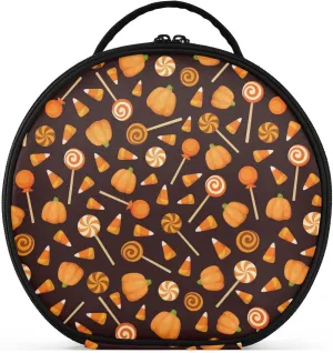 ALAZA Halloween Pattern Travel Make Up Organizer Cosmetic Brush Bags Case