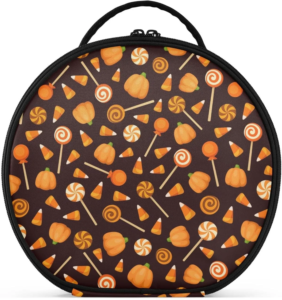ALAZA Halloween Pattern Travel Make Up Organizer Cosmetic Brush Bags Case