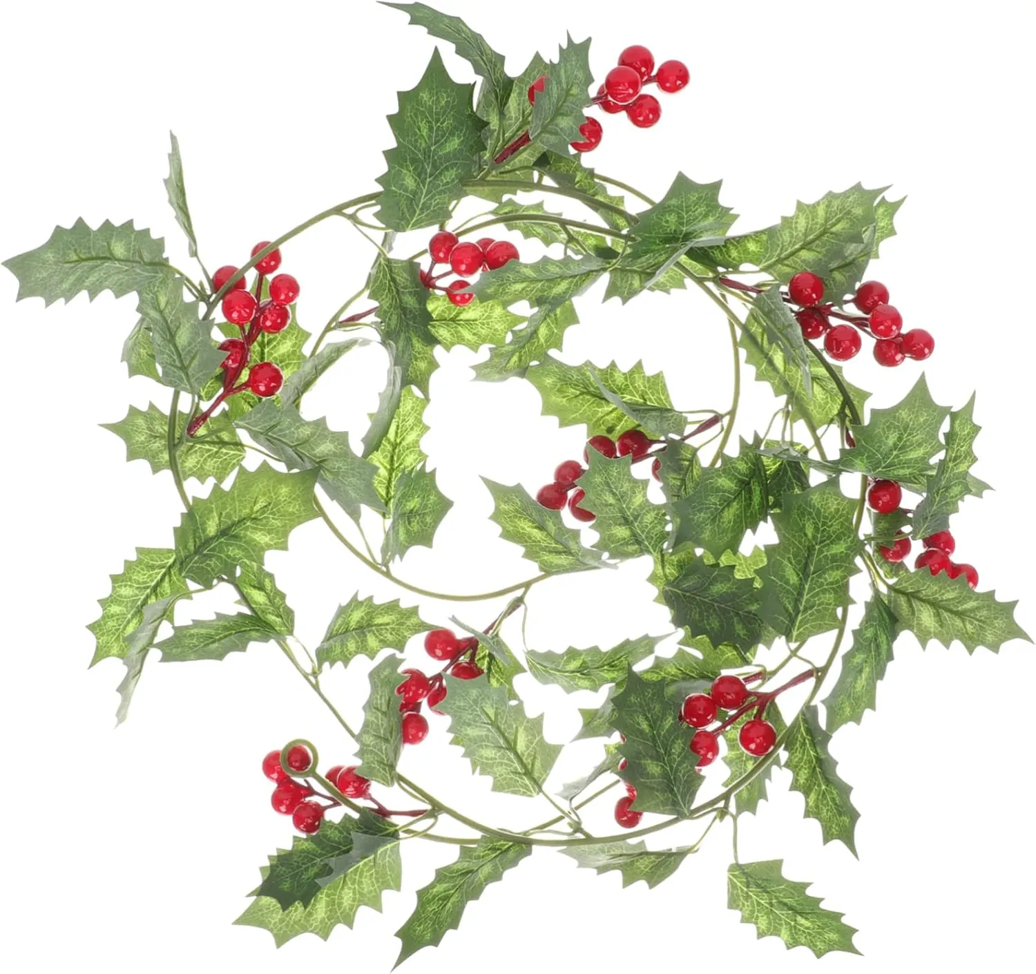 Alipis Festive Decorative Artificial Rattan Vine with Leaves and Red Berries for Holiday Decor for Garden Decoration and Christmas Celebrations