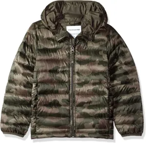 Amazon Essentials Boys and Toddlers' Lightweight Water-Resistant Packable Hooded Puffer Jacket