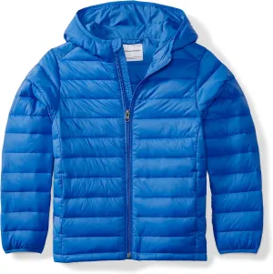 Amazon Essentials Boys and Toddlers' Lightweight Water-Resistant Packable Hooded Puffer Jacket