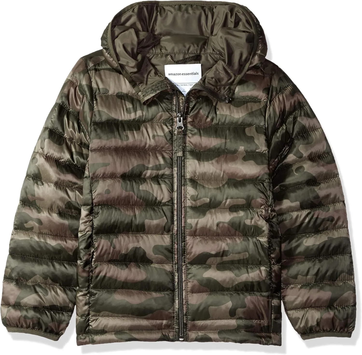 Amazon Essentials Boys and Toddlers' Lightweight Water-Resistant Packable Hooded Puffer Jacket