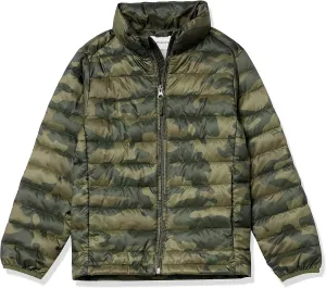 Amazon Essentials Boys and Toddlers' Lightweight Water-Resistant Packable Puffer Jacket