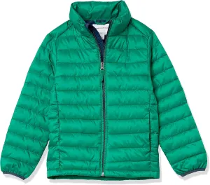 Amazon Essentials Boys and Toddlers' Lightweight Water-Resistant Packable Puffer Jacket