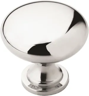 Amerock | Cabinet Knob | Polished Chrome | 1-1/4 inch (32 mm) Diameter | Edona | 25 Pack | Drawer Knob | Cabinet Hardware