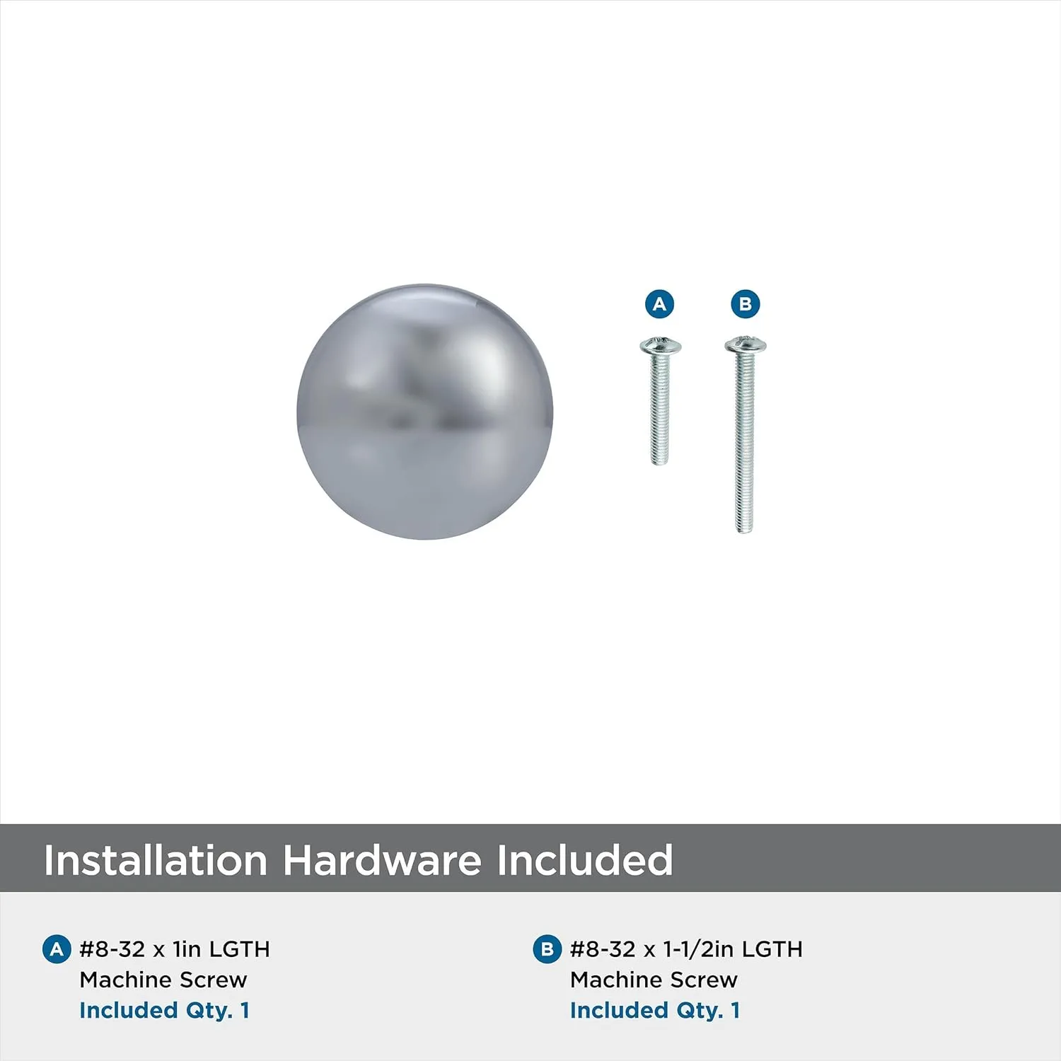Amerock | Cabinet Knob | Polished Chrome | 1-1/4 inch (32 mm) Diameter | Edona | 25 Pack | Drawer Knob | Cabinet Hardware