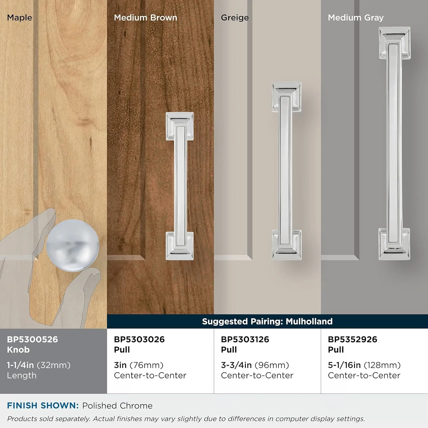 Amerock | Cabinet Knob | Polished Chrome | 1-1/4 inch (32 mm) Diameter | Edona | 25 Pack | Drawer Knob | Cabinet Hardware