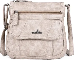Angelkiss Small Womens Crossbody Bag Leather Shoulder Purse for Women Hobo Bag with Adjustable Shoulder Strap