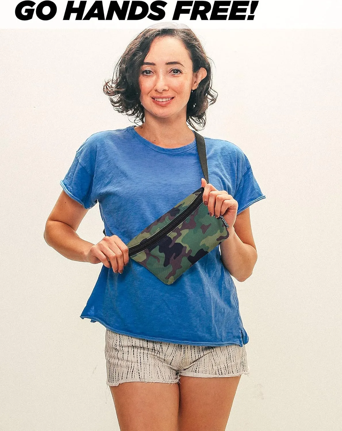 Army Camo Fanny Pack Crossbody Bags for Women Festival Bag Cute Fanny Packs for Women Fashionable Concert Rave Accessories Small Fanny Pack for Men Womens Fashion Belt Waist Hip Bum Slim 90s