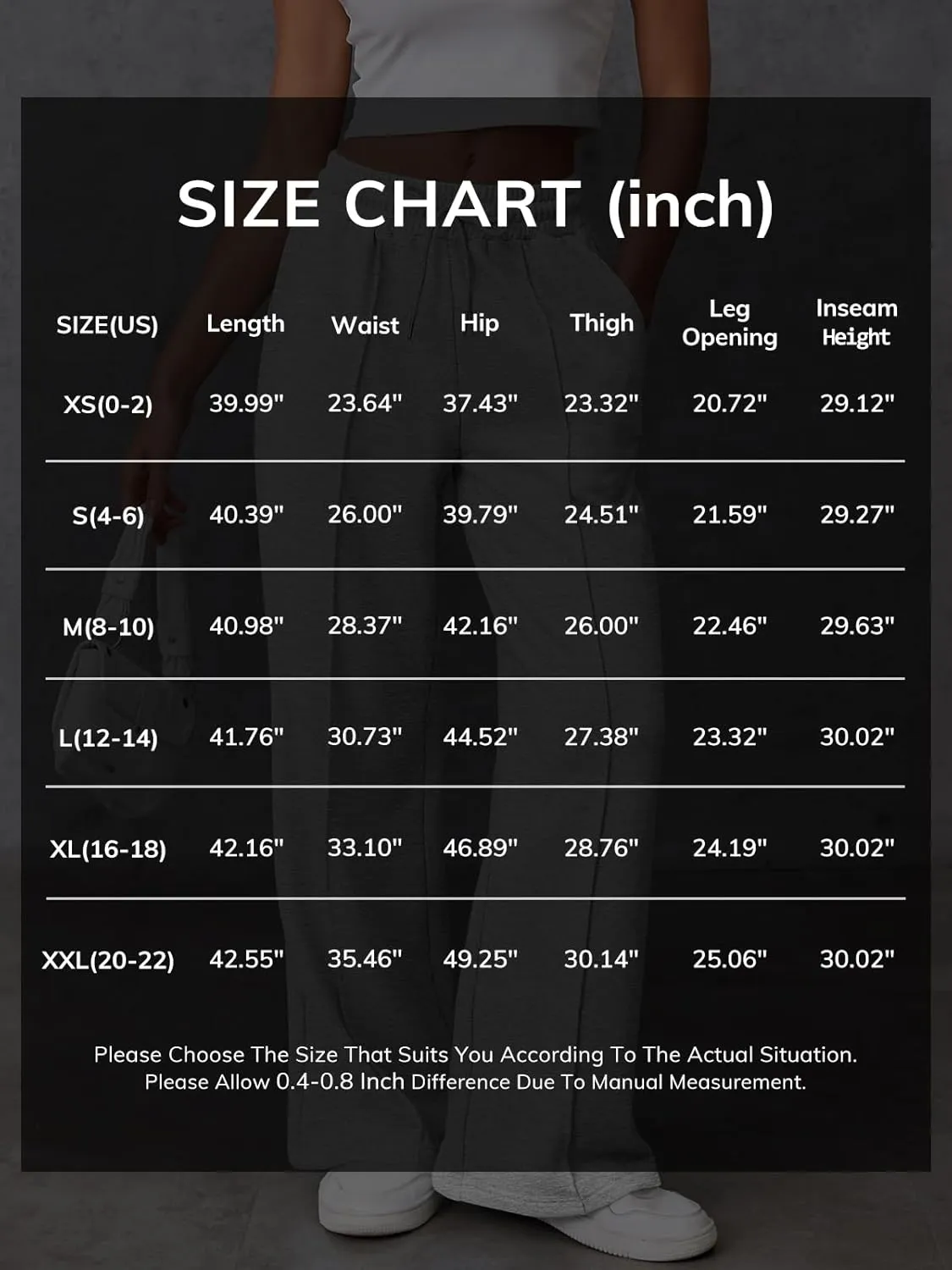 ATHMILE Womens Wide Leg Sweatpants High Waisted Baggy Pants Fashion Teen Girl Drawstring Athletic Joggers