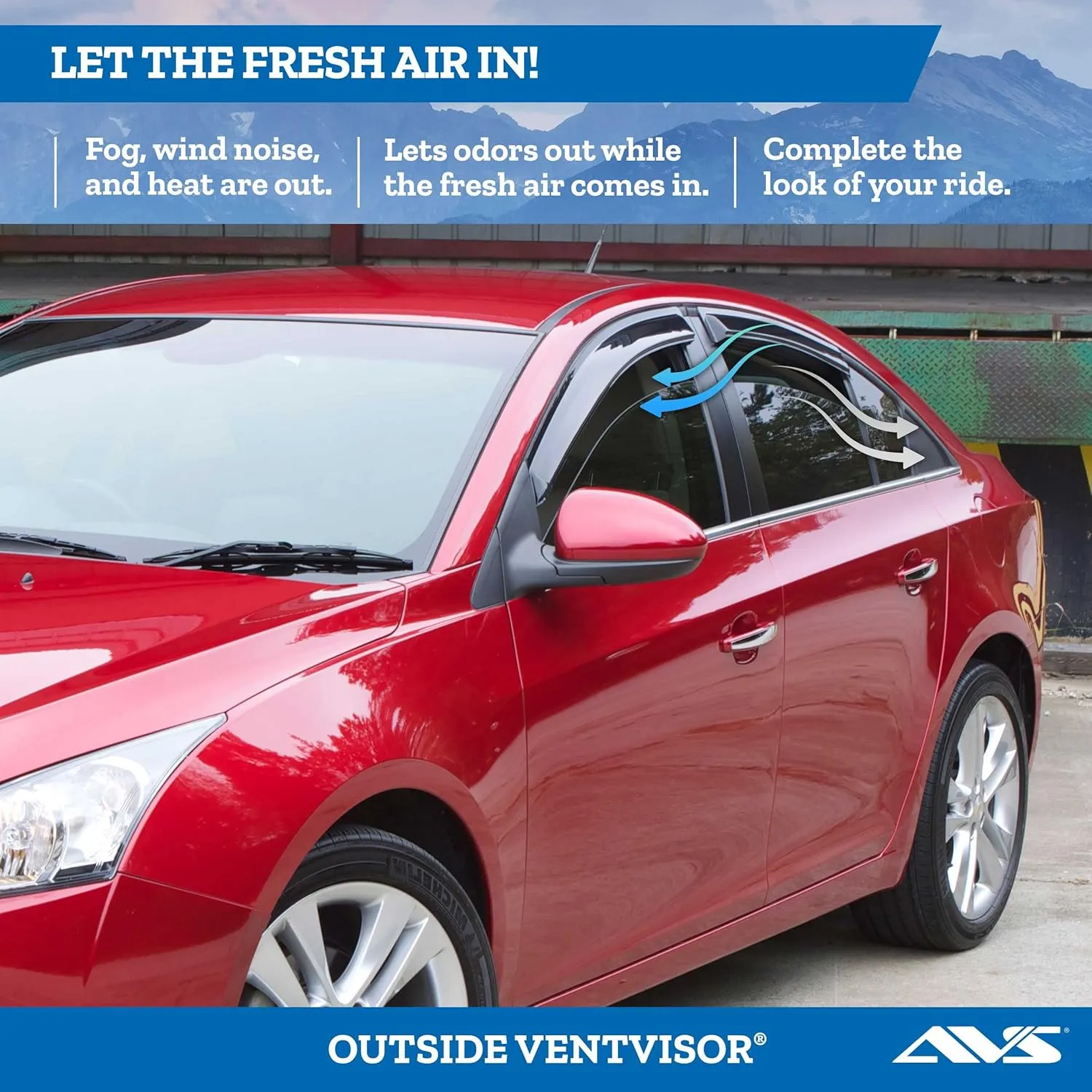 Auto Ventshade [AVS] Outside Mount Rain Guards for 2002 - 2006 Honda CR-V | Window Vent Visors, 4 pcs. - Smoke | 94459