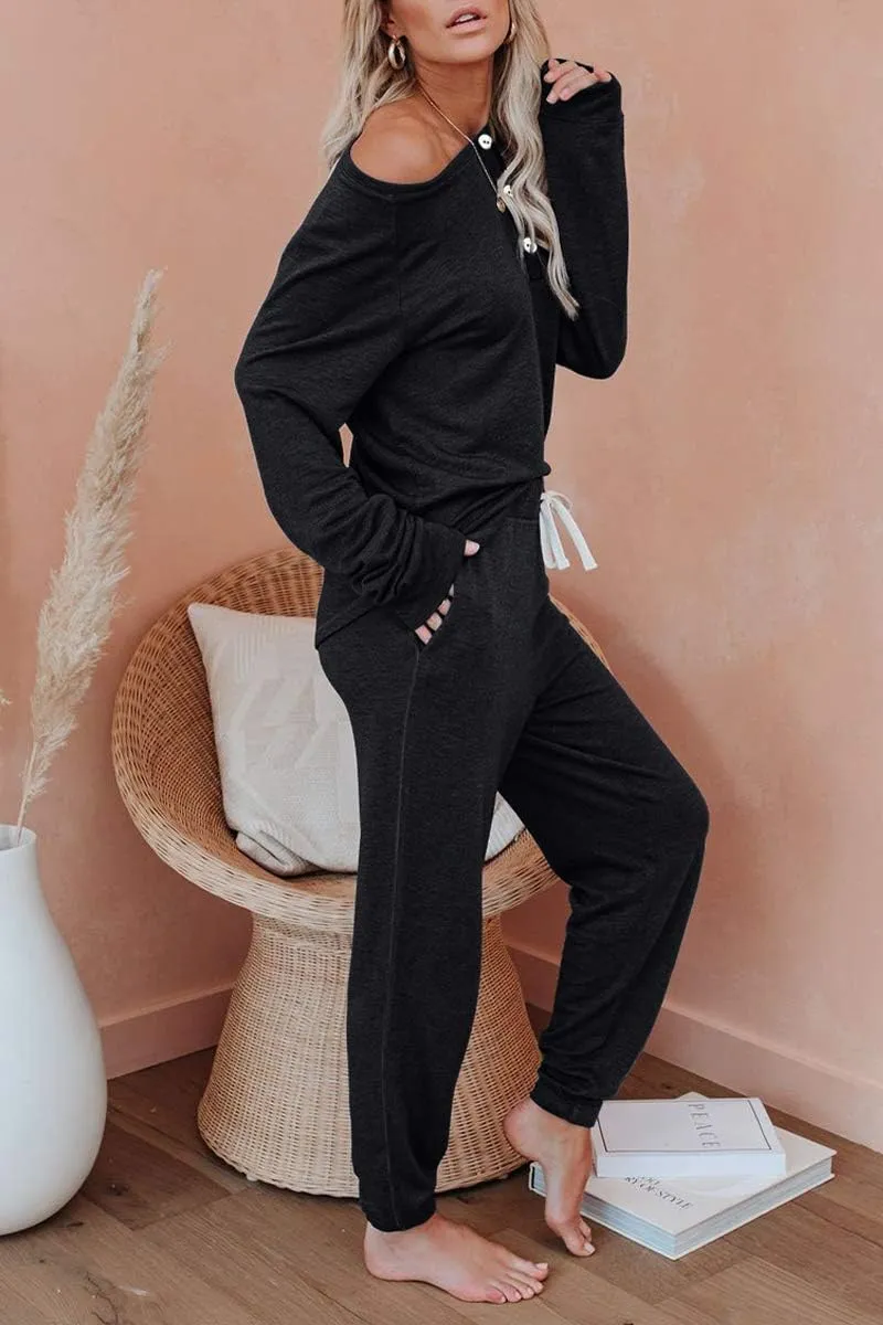 AUTOMET Womens 2 Piece Outfits Pajamas Sets Fall Lounge Sets Loungewear Sweatsuits with Sweatpants