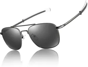 Aviator Sunglasses Lightweight TR90 Unbreakable Polarized Driving Metal Frame Pilot Sun Glasses with UV Protection