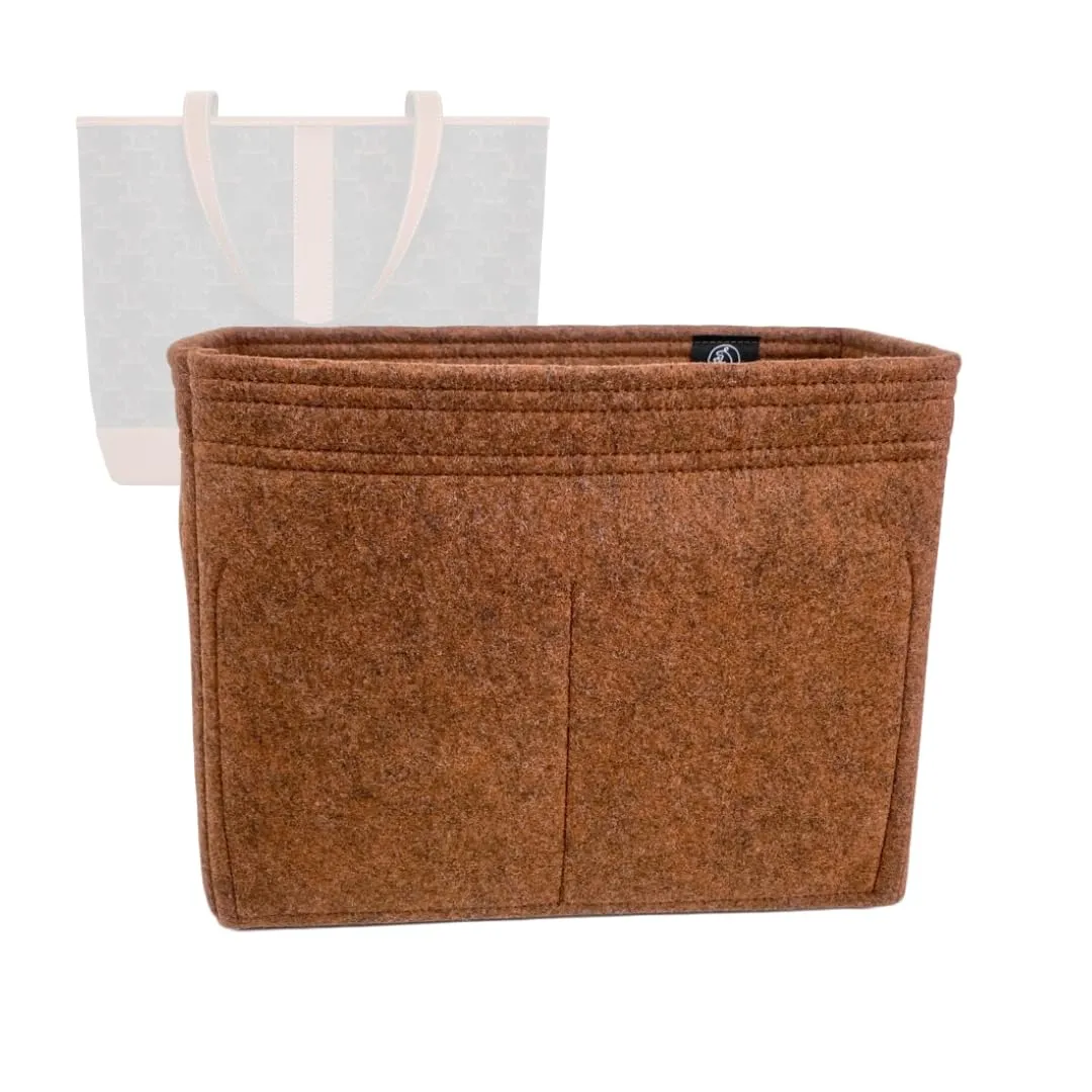 Bag Organizer for Celine Small Cabas in Triomphe (Bag Length: 10″ | 26.5cm) - Premium Felt Purse Handbag Insert Liner Shaper (Handmade) Soft Structure Support (20 Color Options)