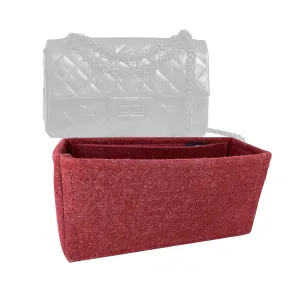 Bag Organizer for Chanel 2.55 Reissue (Size 224/20 cm/Mini) - Premium Felt Purse Handbag Insert Liner Shaper (Handmade) Soft Structure Support
