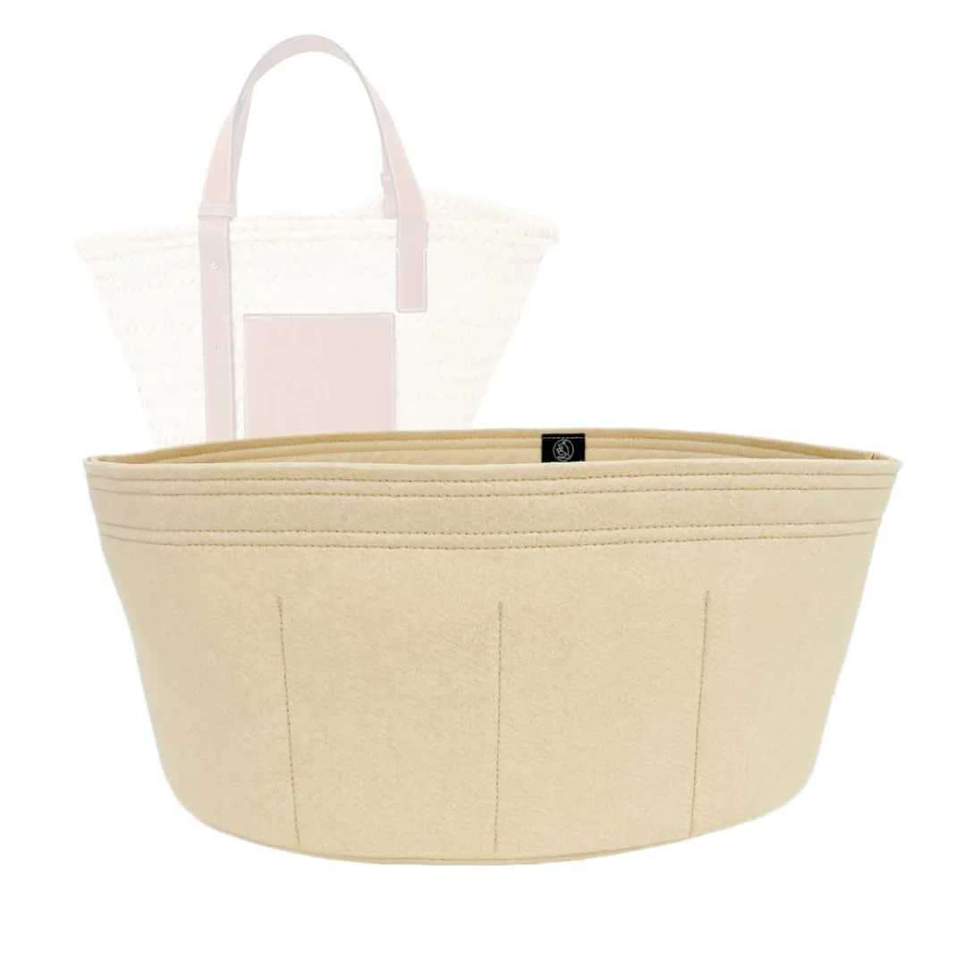 Bag Organizer for Loewe Medium Basket Bag in Raffia - Premium Felt Purse Handbag Insert Liner Shaper (Handmade) Soft Structure Support (25 Color Options)
