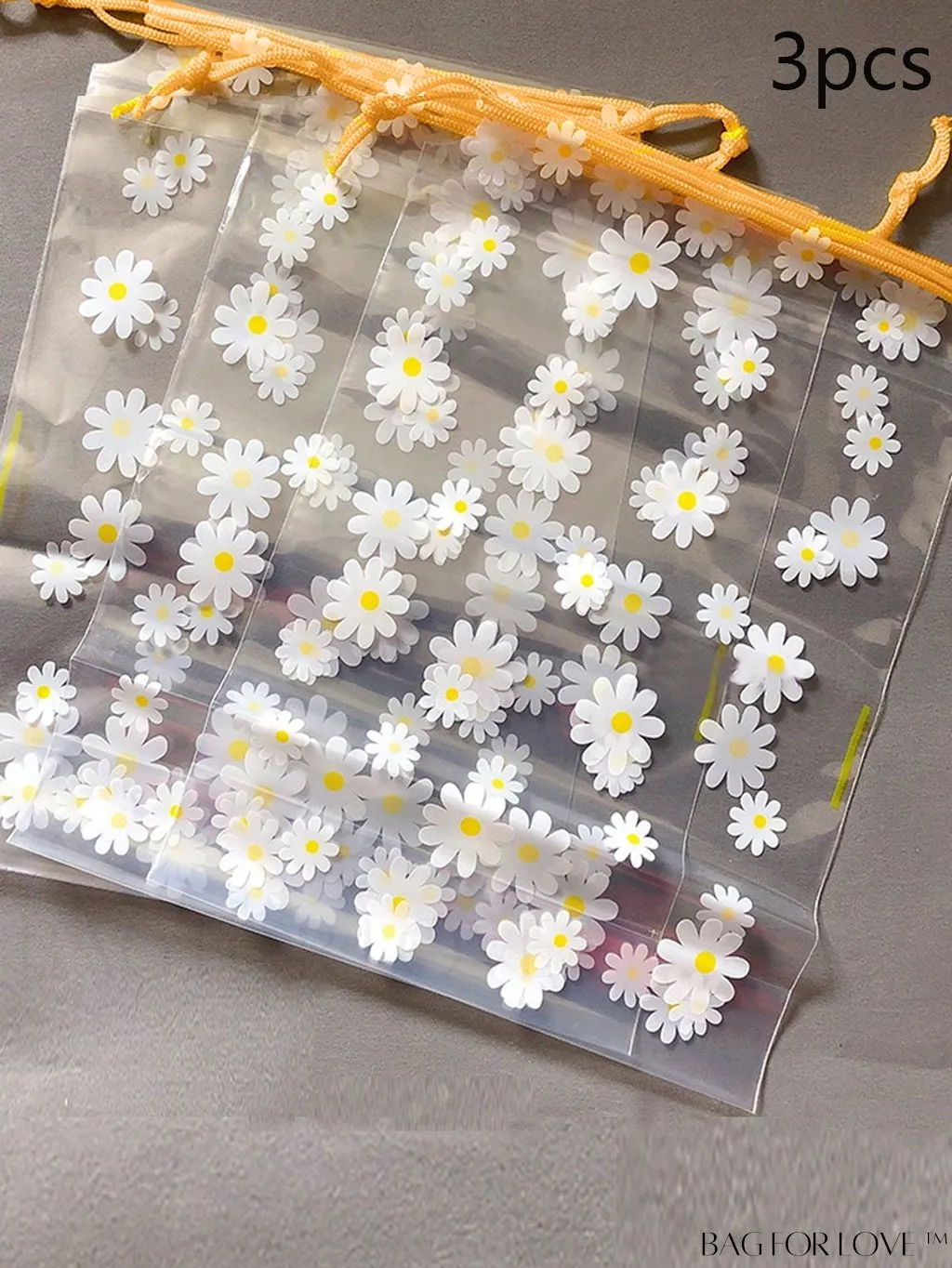 BagForLove - 5pcs Waterproof Storage Bags with Daisy Pattern: Portable, Organize Clothes, Shoes, Makeup, and Toiletries