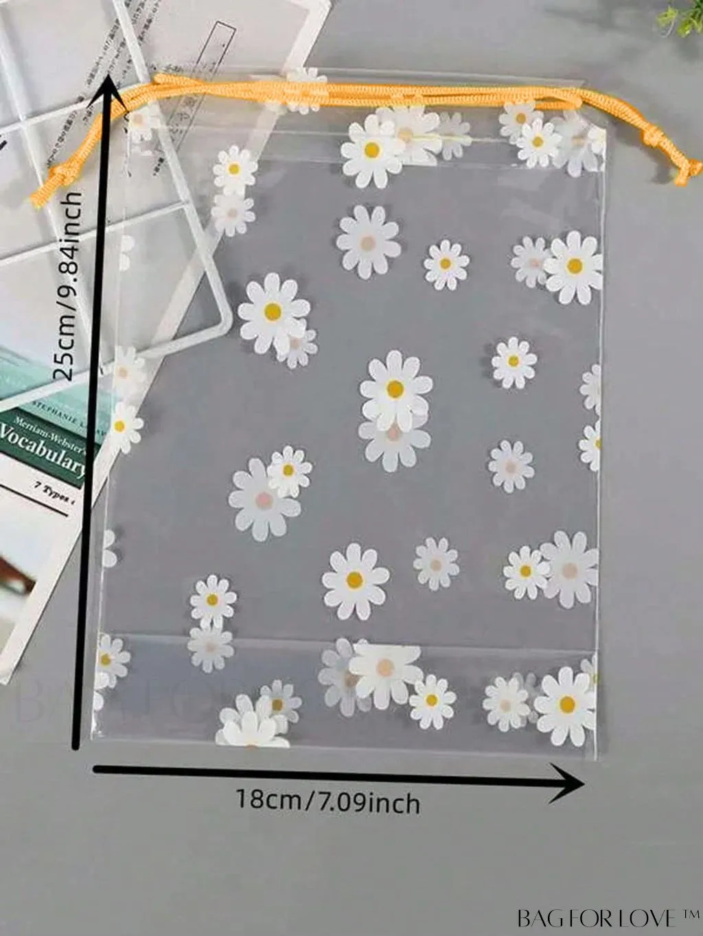 BagForLove - 5pcs Waterproof Storage Bags with Daisy Pattern: Portable, Organize Clothes, Shoes, Makeup, and Toiletries