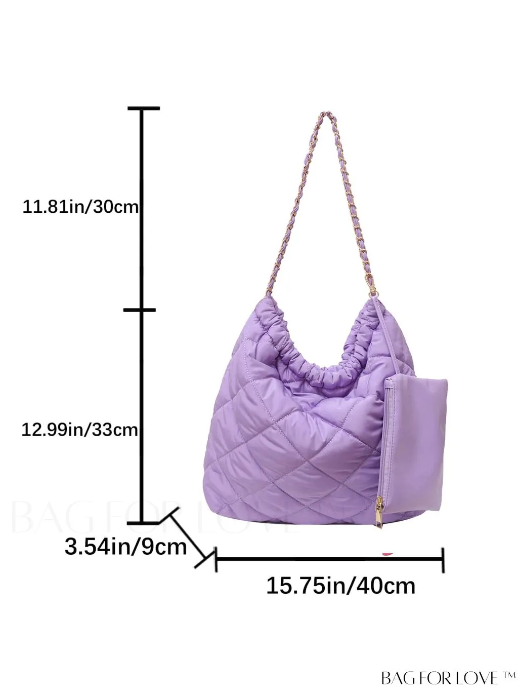 BagForLove - Chic Chain Strap Tote Bag: Spacious, Stylish, Comes with a Coin Purse