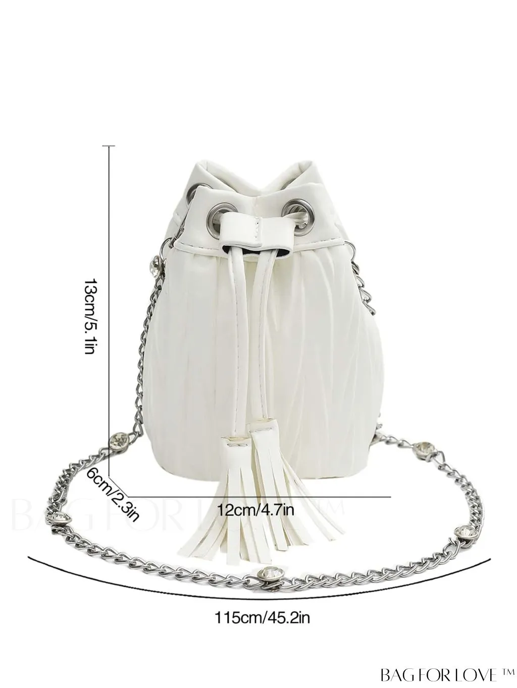 BagForLove - Chic Pleated Shoulder Bag with Mini Drawstring Design