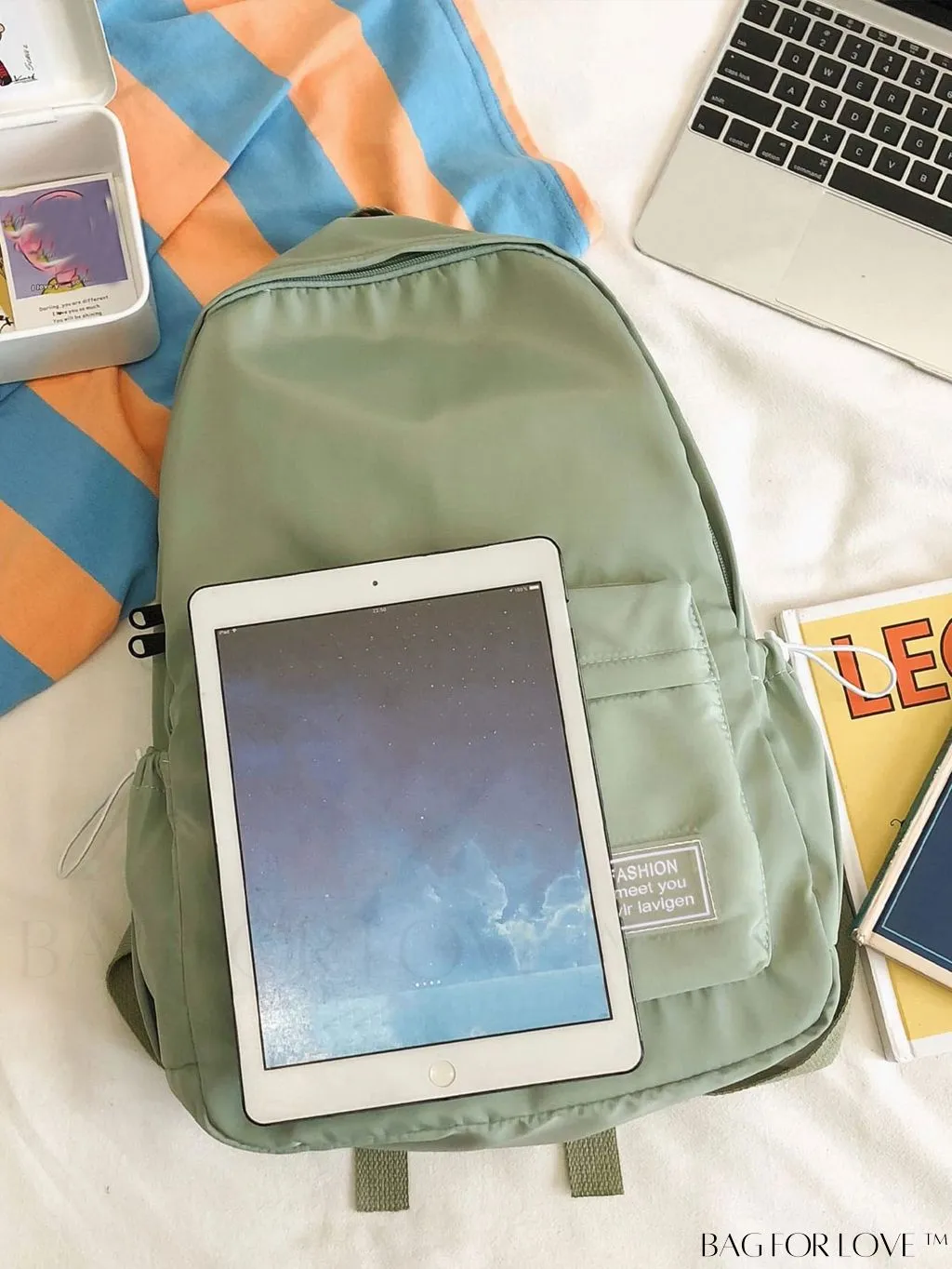 BagForLove - College Letter Patch Backpack: Stylish & Practical Bag for School