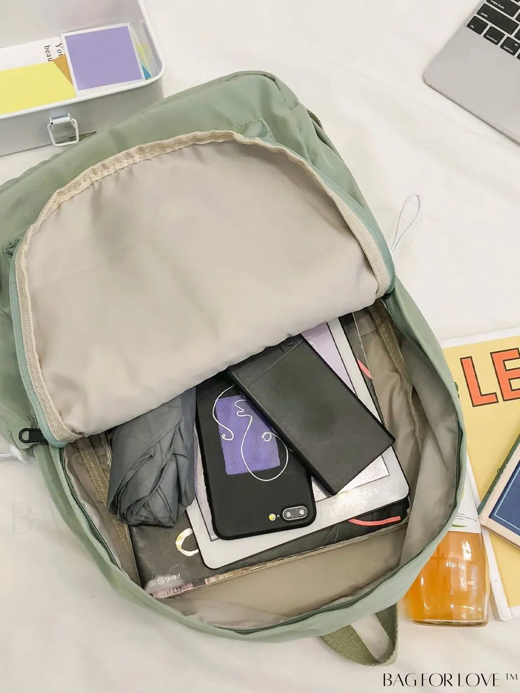 BagForLove - College Letter Patch Backpack: Stylish & Practical Bag for School