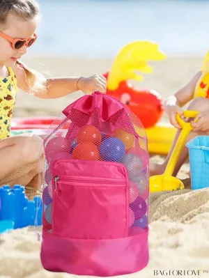 BagForLove - Durable Beach Backpack with Adjustable Strap - Ideal for Swimming, Beach Toys, Sports, and School