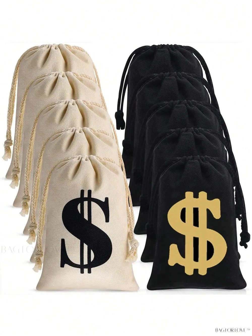 BagForLove - Glittering Canvas Cash Sacks for Ladies' Night Out