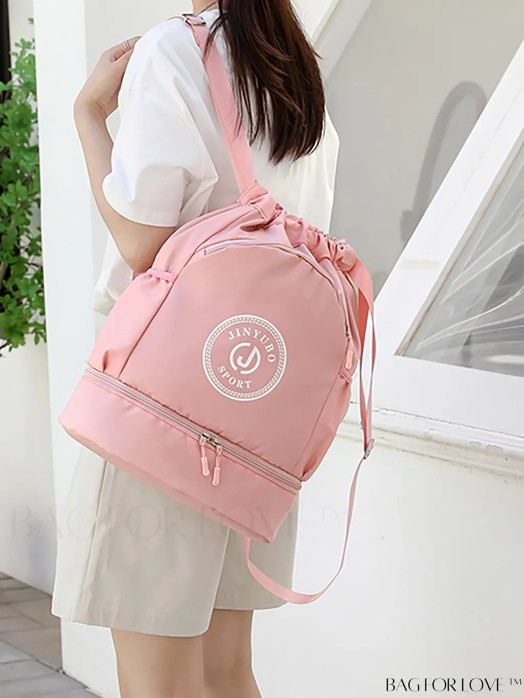 BagForLove - Multipurpose Drawstring Backpack with Shoe Compartment & Mobile Pocket for Active Lifestyles