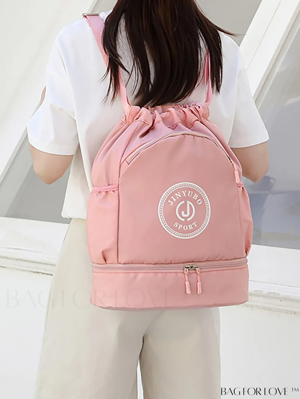 BagForLove - Multipurpose Drawstring Backpack with Shoe Compartment & Mobile Pocket for Active Lifestyles
