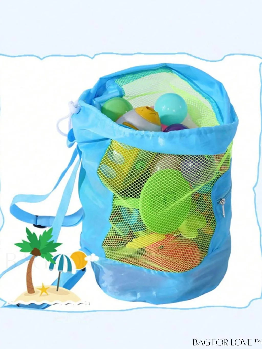 BagForLove - Portable Beach Toy Storage Backpack: Double-Shouldered, Practical & Spacious