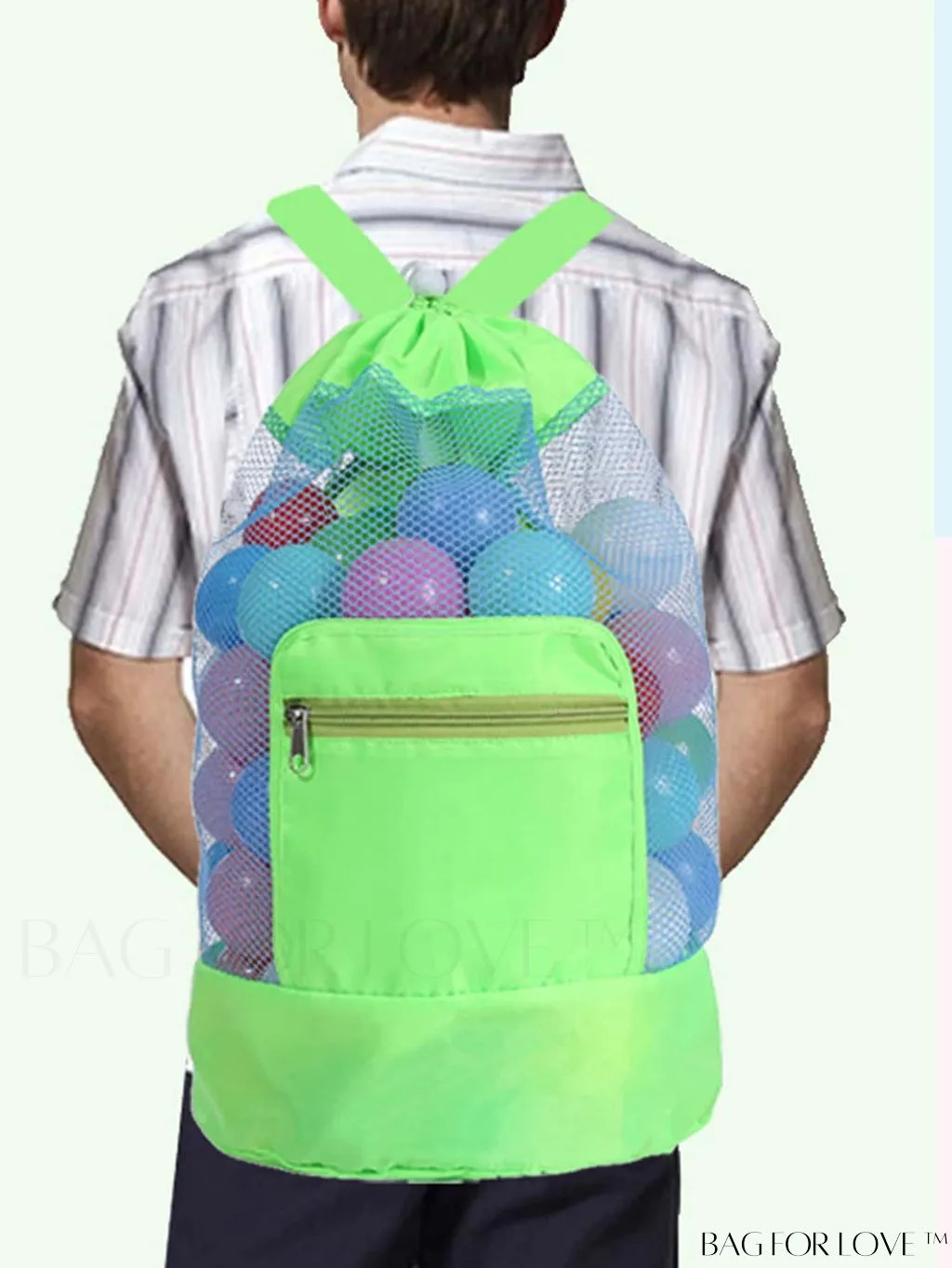 BagForLove - Portable Beach Toy Storage Backpack: Double-Shouldered, Practical & Spacious