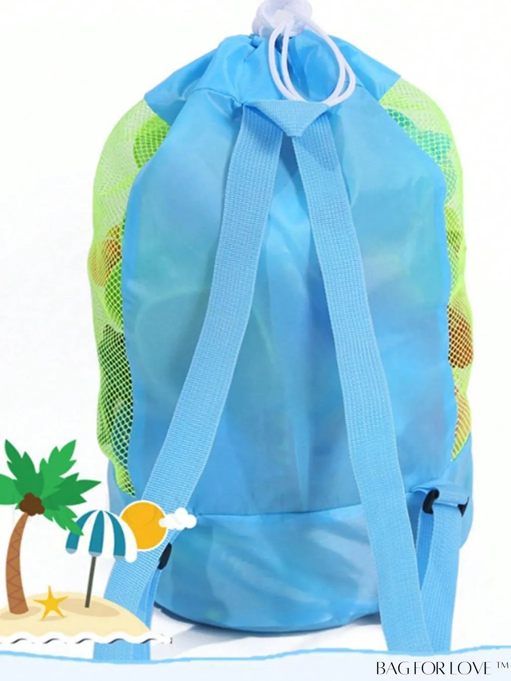 BagForLove - Portable Beach Toy Storage Backpack: Double-Shouldered, Practical & Spacious