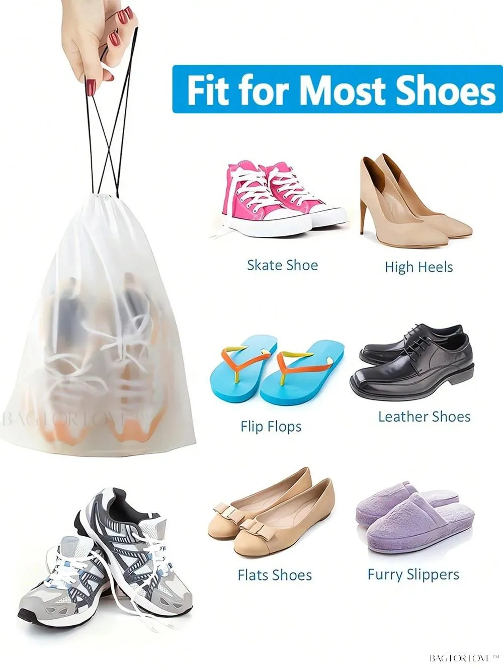 BagForLove - Portable Waterproof Shoe Packing Bag for Versatile Use