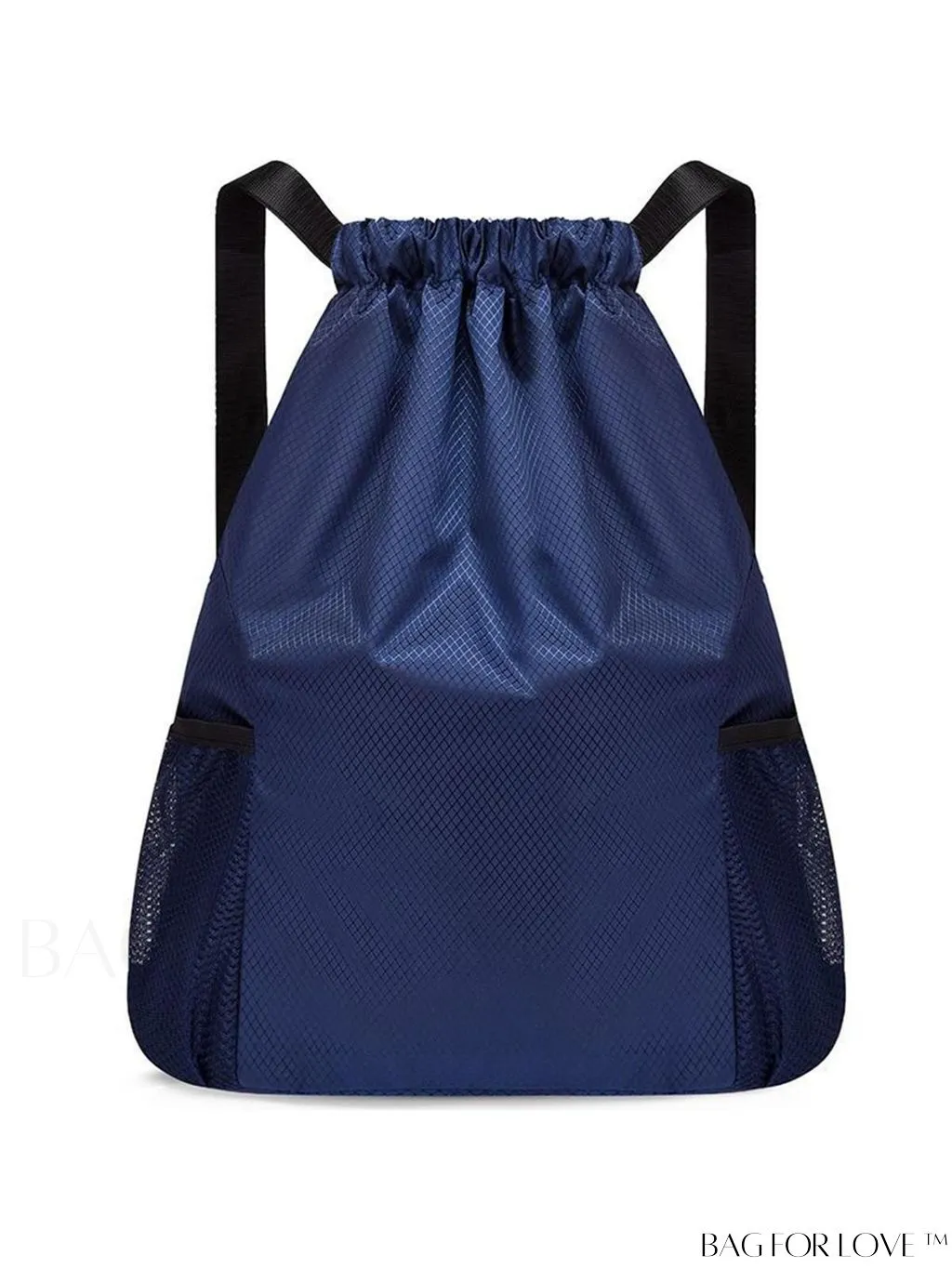 BagForLove - Premium Black Drawstring Backpack - Sleek, Versatile, and Spacious for Sports and Travel
