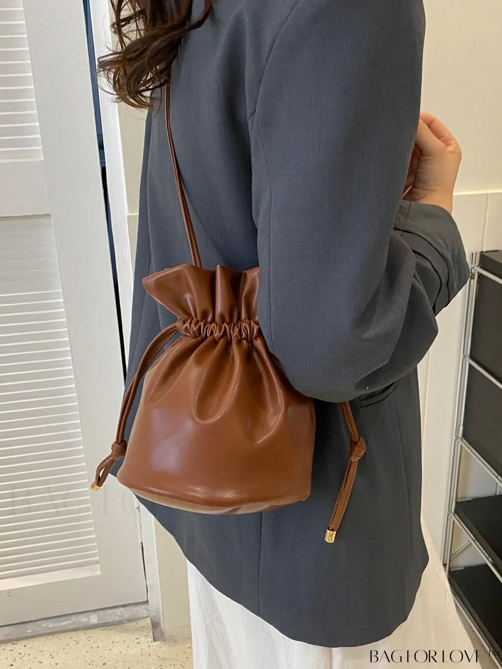 BagForLove - Stylish Korean Ruched Bucket Bag - Versatile & Adorable